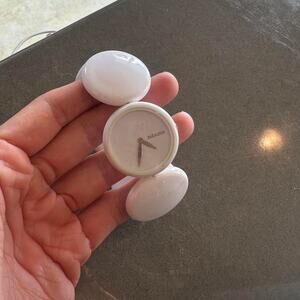 Nixon Women's Spree White Polycarbonate Circular Design Expansion Band Watch